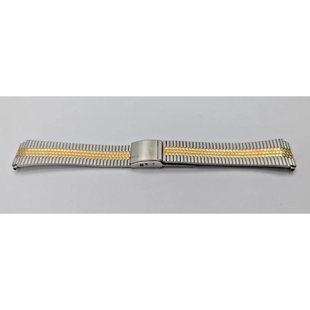 Speidel Gold Silver Stainless Steel Men Watch Band
